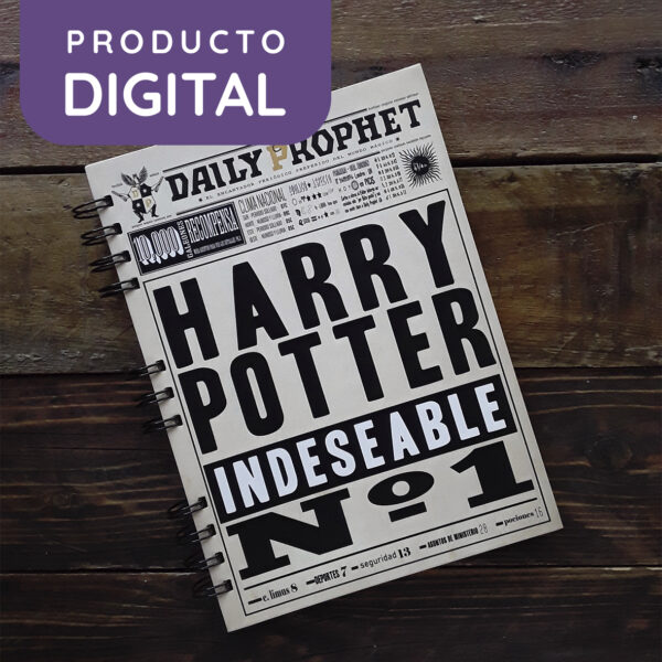 archivo imprimible plantillas de encuadernación Harry Potter