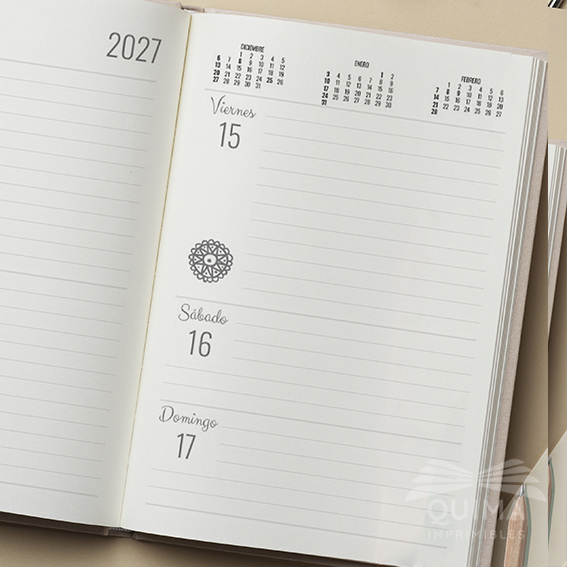 Agenda 2027 Dos días por página - Boho - Imagen 3