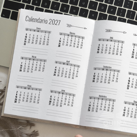 Agenda 2027 Dos días por página - Boho - Imagen 5