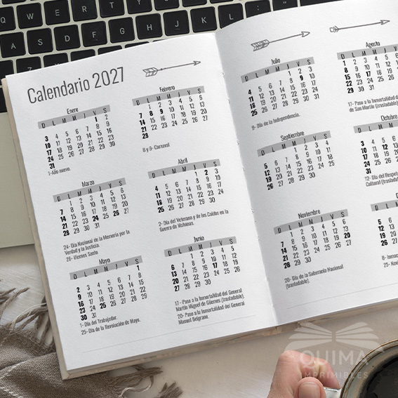 Agenda 2027 Dos días por página - Boho - Imagen 6